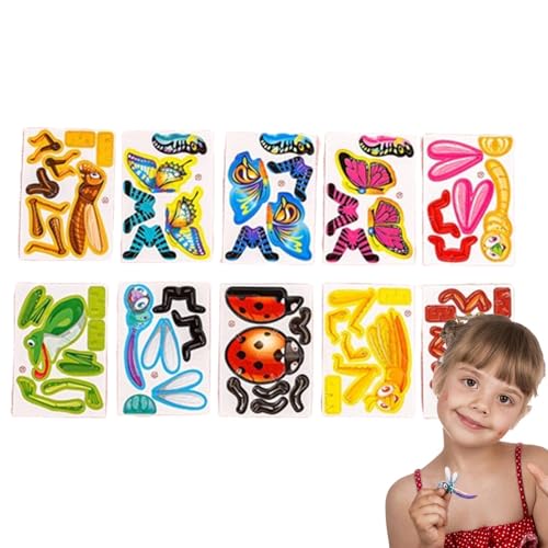 Buerfu 3D-Puzzle, 3D-Puzzle für Kinder | Tierpuzzles für Kleinkinder - 3D-Schaum-Dino-Flugzeug-Panzer-Puzzles, DIY-Handmontage, dreidimensionales Modellspielzeug von Buerfu