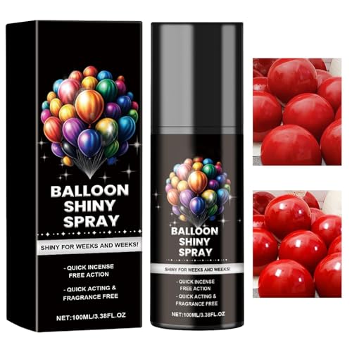 Buerfu Ballonglanzspray, Glanzspray für Luftballons - 100 ml glänzendes Glow-Spray - Balloon Brightener Spray, Balloon Shiny Enhancer, Shiny Glow Spray für dauerhaftes Glanzfinish von Buerfu