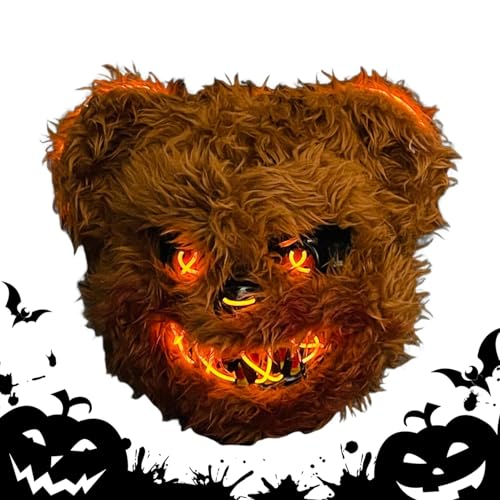 Buerfu Beleuchtete Tiergesichtsabdeckung – gruseliger Hasen-Gesichtsschutz, lustige Gesichtsabdeckung, verstellbar, Halloween, Party, Cosplay, Gesichtsabdeckung für Erwachsene Buerfu Beleuchtete Tiergesichtsabdeckung – gruseliger Hasen-Gesichtsschutz, lustige Gesichtsabdeckung, verstellbar, Halloween, Party, Cosplay, Gesichtsabdeckung für Erwachsene von Buerfu