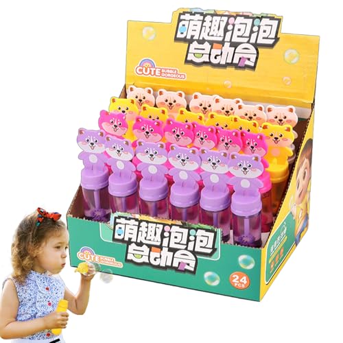 Buerfu Bubble -Zauberstäbe für Kinder, Bubbles Party Gefälligkeiten, 24-Seiten-Bubble Game Toy für außen, Party bevorzugt Mädchen im Freien Aktivitäten für Strandgarten Hinterhof Rasen von Buerfu