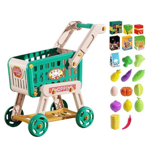 Buerfu Einkaufswagen Für Kinder,Spielzeug Einkaufswagen Küchen Spielset | Lernspielzeug Mit Und Gemüse Für Kleinkinder Mädchen Familien Interaktive Spiele Rollenspiel Buerfu Einkaufswagen Für Kinder,Spielzeug Einkaufswagen Küchen Spielset | Lernspielzeug Mit Und Gemüse Für Kleinkinder Mädchen Familien Interaktive Spiele Rollenspiel von Buerfu