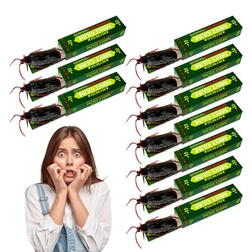 Buerfu Gum Shocker Streich, 10 Stück Kakerlakenstreich-Gadgets | Lustige, gruselige, realistische Gags für Halloween, Aprilscherz, Weihnachten, Geburtstag, Büro von Buerfu