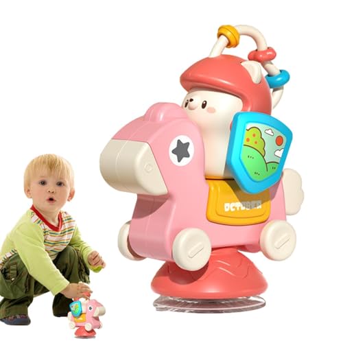 Buerfu Saugnapf-Spinner-Spielzeug | Hochstuhl Kleinkind Karussell Spielzeug - -Spielzeug zur sensorischen Entwicklung mit festem Saugnapf für 1-2-jährige Neugeborene Jungen und Mädchen von Buerfu