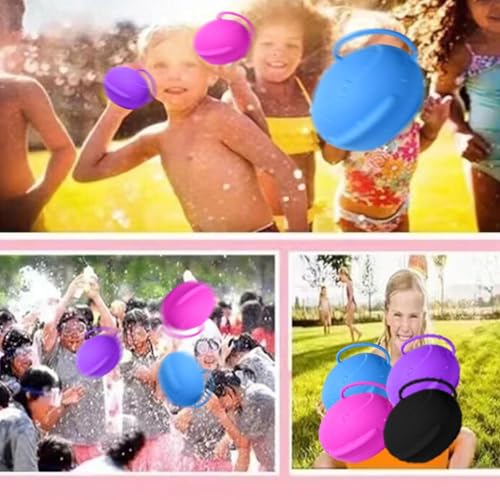 Buerfu Wasserballons,Nachfüllbare Wasserballons,Schnell befüllbare, selbstdichtende, wiederverwendbare Wasserbomben - Nachfüllbare Wasserbombenbälle, Outdoor-Wasserspielzeug für Garten, Sommerparty, von Buerfu