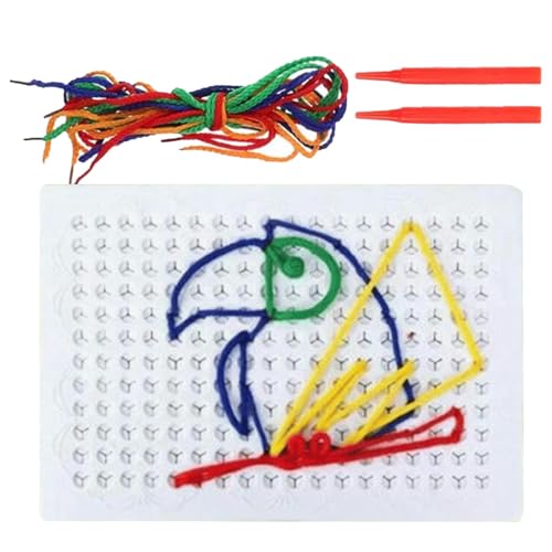 Thread Board for Kids, Colorful Threading Sensory Board, Calm Down Threading Boards, Fädelspielzeug Interactive Educational Toy Für Bei 2-Jährigen Thread Board for Kids, Colorful Threading Sensory Board, Calm Down Threading Boards, Fädelspielzeug Interactive Educational Toy Für Bei 2-Jährigen von Buerfu