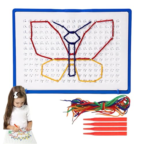 Threading Boards Sensory Toys, Colorful Thread Board Sensory Toy, Interactive Threading Educational Toys,Preschool Embroidery Toy for Kids Threading Boards Sensory Toys, Colorful Thread Board Sensory Toy, Interactive Threading Educational Toys,Preschool Embroidery Toy for Kids von Buerfu