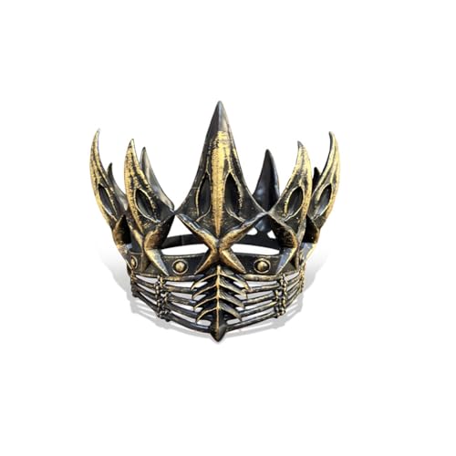 Bufeti Böse Königin Krone Stirnband Gothic Vintage Hexer Kopfschmuck für Halloween Cosplay Krähe Kostüm Zubehör, Gold, Medium Bufeti Böse Königin Krone Stirnband Gothic Vintage Hexer Kopfschmuck für Halloween Cosplay Krähe Kostüm Zubehör, Gold, Medium von Bufeti