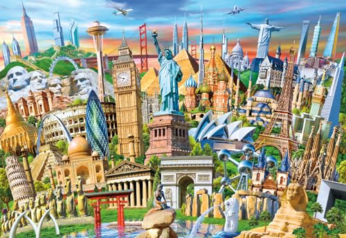Buffalo Games - Adrian Chesterman - Wahrzeichen der Welt - 2000 Teile Puzzle für Erwachsene - Herausforderndes Puzzle perfekt für Spieleabende - Fertige Größe ist 38,50 x 26,50 von Buffalo Games