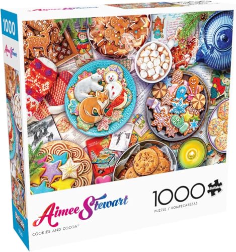 Buffalo Games - Aimee Stewart – Kekse und Kakao – 1000-teiliges Puzzle für Erwachsene, herausforderndes Puzzle, perfekt für Spieleabende – 1000 Teile fertige Größe ist 67 x 50 cm, groß Buffalo Games - Aimee Stewart – Kekse und Kakao – 1000-teiliges Puzzle für Erwachsene, herausforderndes Puzzle, perfekt für Spieleabende – 1000 Teile fertige Größe ist 67 x 50 cm, groß von Buffalo Games