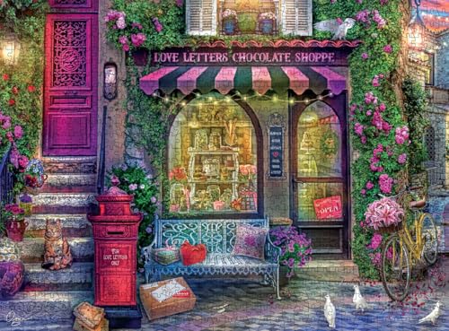 Buffalo Games - Aimee Stewart - Love Letters Chocolate Shoppe - 1000-teiliges Puzzle für Erwachsene - Herausforderndes Puzzle perfekt für Spieleabende - Fertige Größe ist 26,75 x 19,75 cm Buffalo Games - Aimee Stewart - Love Letters Chocolate Shoppe - 1000-teiliges Puzzle für Erwachsene - Herausforderndes Puzzle perfekt für Spieleabende - Fertige Größe ist 26,75 x 19,75 cm von Buffalo Games