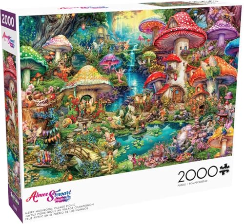 Buffalo Games - Aimee Stewart - Merry Mushroom Village Picnic - 2000-teiliges Puzzle für Erwachsene, herausforderndes Puzzle, perfekt für Spieleabende - Fertige Größe ist 38,50 x 26,50 cm Buffalo Games - Aimee Stewart - Merry Mushroom Village Picnic - 2000-teiliges Puzzle für Erwachsene, herausforderndes Puzzle, perfekt für Spieleabende - Fertige Größe ist 38,50 x 26,50 cm von Buffalo Games