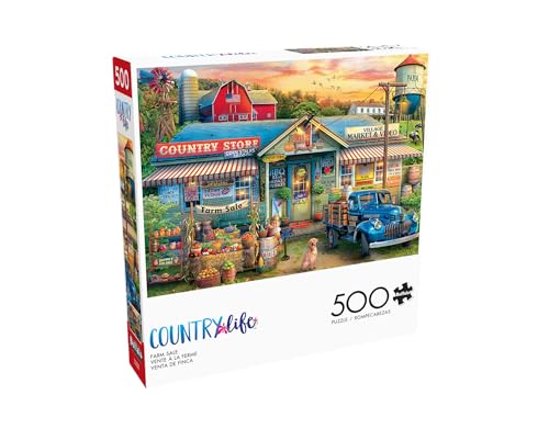 Buffalo Games - Bauernhofverkauf - 500-teiliges Puzzle für Erwachsene, herausforderndes Puzzle, perfekt für Spieleabende - Fertige Größe 21,25 x 15,00 von Buffalo Games