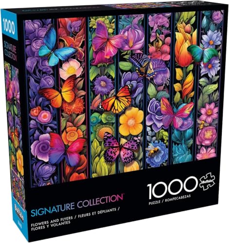 Buffalo Games - Blumen und Flieger - 1000 Teile Puzzle für Erwachsene herausforderndes Puzzle perfekt für Spieleabende - Fertige Größe 26,75 x 19,75 von Buffalo Games
