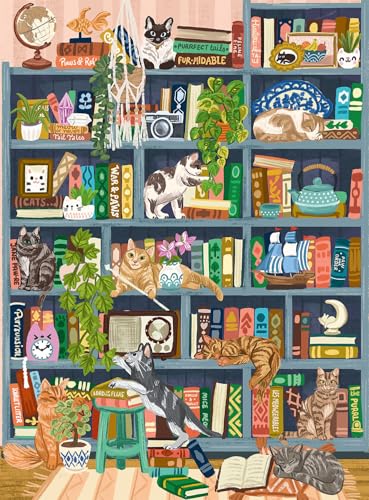 Buffalo Games - Bonjour - Olivia Gibbs - Cats at Home Library - 1000 Teile Puzzle für Erwachsene - Herausforderndes Puzzle perfekt für Spieleabende Buffalo Games - Bonjour - Olivia Gibbs - Cats at Home Library - 1000 Teile Puzzle für Erwachsene - Herausforderndes Puzzle perfekt für Spieleabende von Buffalo Games