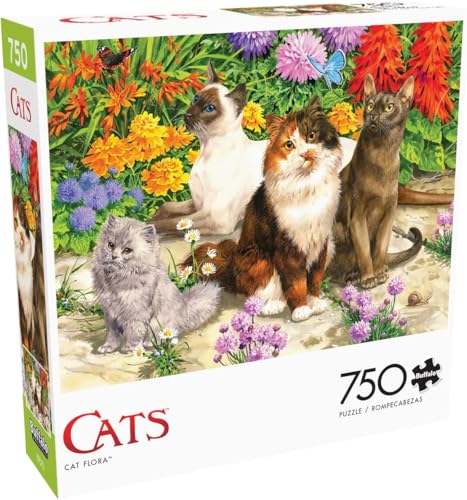 Buffalo Games - Cat Flora - 750-teiliges Puzzle für Erwachsene, herausforderndes Puzzle, perfekt für Spieleabende - Fertige Größe 24,00 x 18,00 Buffalo Games - Cat Flora - 750-teiliges Puzzle für Erwachsene, herausforderndes Puzzle, perfekt für Spieleabende - Fertige Größe 24,00 x 18,00 von Buffalo Games