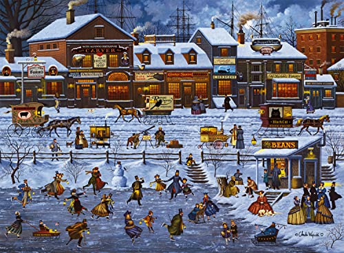 Buffalo Games - Charles Wysocki – Bostonians and Beans – 1000-teiliges Puzzle für Erwachsene, herausforderndes Puzzle, perfekt für Spieleabende – 1000 Teile fertige Größe ist 67 x 50 cm von Buffalo Games