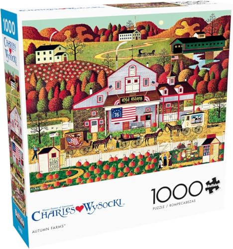 Buffalo Games - Charles Wysocki - Herbstfarmen - 1000-teiliges Puzzle für Erwachsene, herausforderndes Puzzle, perfekt für Spieleabende - Fertige Größe 26,75 x 19,75 cm Buffalo Games - Charles Wysocki - Herbstfarmen - 1000-teiliges Puzzle für Erwachsene, herausforderndes Puzzle, perfekt für Spieleabende - Fertige Größe 26,75 x 19,75 cm von Buffalo Games