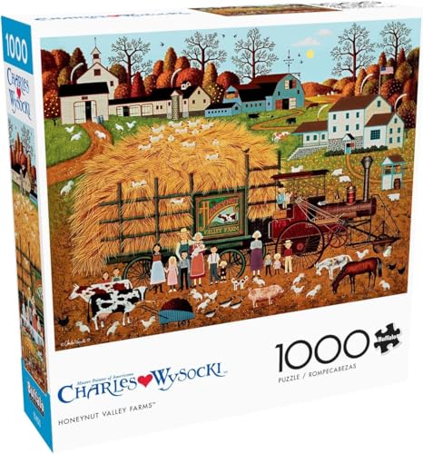 Buffalo Games Charles Wysocki Honeynut Valley Farm, 1000-teiliges Puzzle für Erwachsene, herausforderndes Puzzle, perfekt für Spieleabende, fertige Größe ist 26,75 x 19,75 cm von Buffalo Games