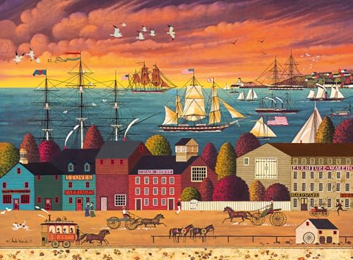 Buffalo Games - Charles Wysocki - Hoopla at The Harbor - 1000-teiliges Puzzle für Erwachsene herausforderndes Puzzle perfekt für Spieleabende - Fertige Puzzle-Größe ist 26,75 x 19,75 cm Buffalo Games - Charles Wysocki - Hoopla at The Harbor - 1000-teiliges Puzzle für Erwachsene herausforderndes Puzzle perfekt für Spieleabende - Fertige Puzzle-Größe ist 26,75 x 19,75 cm von Buffalo Games