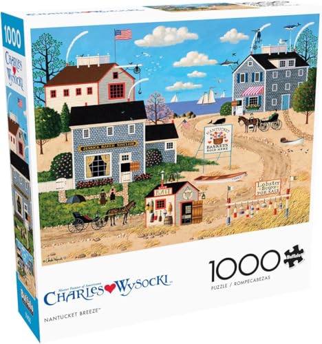 Buffalo Games - Charles Wysocki - Nantucket Breeze - 1000-teiliges Puzzle für Erwachsene herausforderndes Puzzle perfekt für Spieleabende - Fertige Puzzle-Größe ist 26,75 x 19,75 cm von Buffalo Games