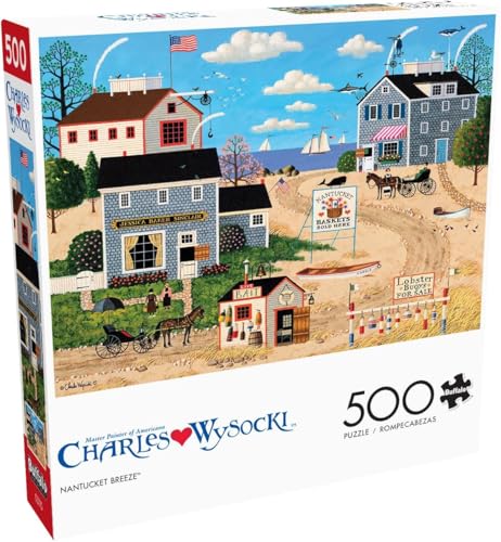 Buffalo Games - Charles Wysocki – Nantucket Breeze – 500-teiliges Puzzle für Erwachsene, herausforderndes Puzzle, perfekt für Spieleabende – 500 Teile fertige Größe ist 54 x 38 cm Buffalo Games - Charles Wysocki – Nantucket Breeze – 500-teiliges Puzzle für Erwachsene, herausforderndes Puzzle, perfekt für Spieleabende – 500 Teile fertige Größe ist 54 x 38 cm von Buffalo Games
