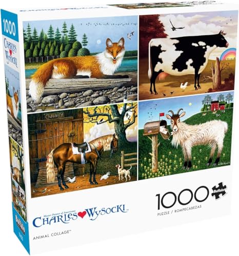Buffalo Games - Charles Wysocki – Tiercollage – 1000-teiliges Puzzle für Erwachsene, herausforderndes Puzzle, perfekt für Spieleabende – fertige Größe 26,75 x 19,75 von Buffalo Games