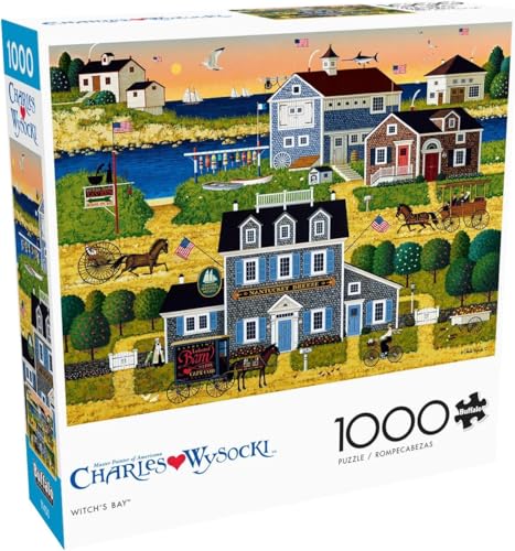 Buffalo Games - Charles Wysocki - Witch's Bay - 1000 Teile Puzzle für Erwachsene Herausforderndes Puzzle Perfekt für Spieleabende - Fertige Größe 26,75 x 19,75 von Buffalo Games