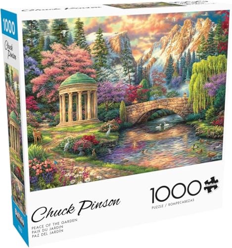 Buffalo Games Chuck Pinson – Peace of The Garden – 1000 Teile Puzzle für Erwachsene, herausforderndes Puzzle, perfekt für Spieleabende von Buffalo Games