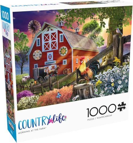 Buffalo Games - Country Life – Morning at The Farm – 1000 Teile Puzzle von Buffalo Games
