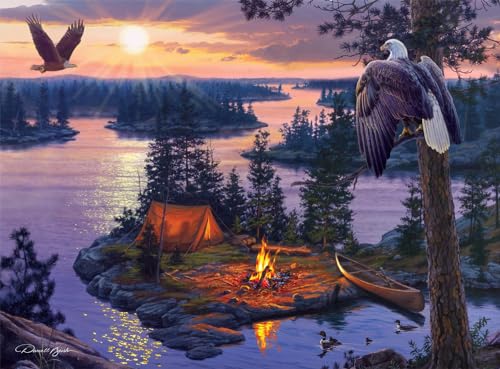 Buffalo Games - Darrell Bush - Dawn's Watchman - 1000-teiliges Puzzle für Erwachsene, herausforderndes Puzzle, perfekt für Spieleabende - Fertige Größe 26,75 x 19,75 cm von Buffalo Games