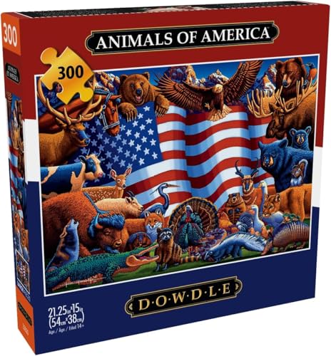 Buffalo Games - Dowdle - Animals of America - 300-teiliges Puzzle für Erwachsene, herausforderndes Puzzle, perfekt für Spieleabende, Fertige Größe 21,25 x 15,00 von Buffalo Games