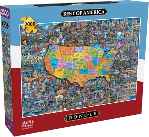 Buffalo Games - Dowdle Best of America - 2000 Teile Puzzle für Erwachsene herausforderndes Puzzle perfekt für Spieleabende - Fertige Größe 38,50 x 26,50 von Buffalo Games