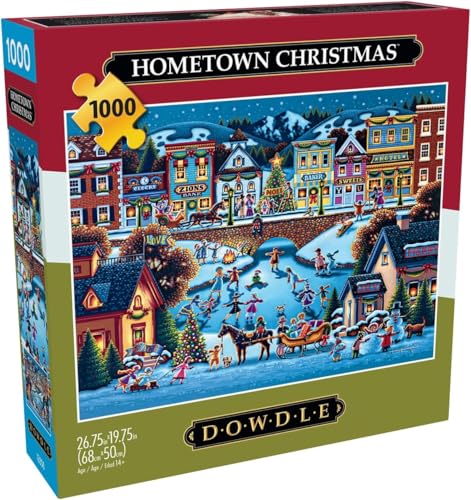Buffalo Games - Dowdle - Heimatstadt Weihnachten - 1000 Teile Puzzle für Erwachsene herausforderndes Puzzle perfekt für Spieleabende - Fertige Größe 26,75 x 19,75 von Buffalo Games