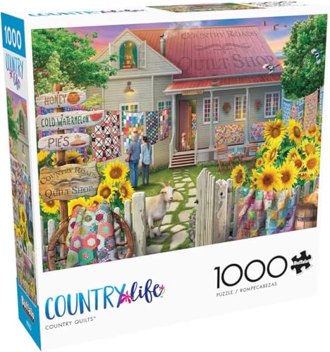Buffalo Games - Eduard - Country Quilts - 1000-teiliges Puzzle für Erwachsene, herausforderndes Puzzle, perfekt für Spieleabende, fertige Puzzle-Größe ist 26,75 x 19,75 cm von Buffalo Games
