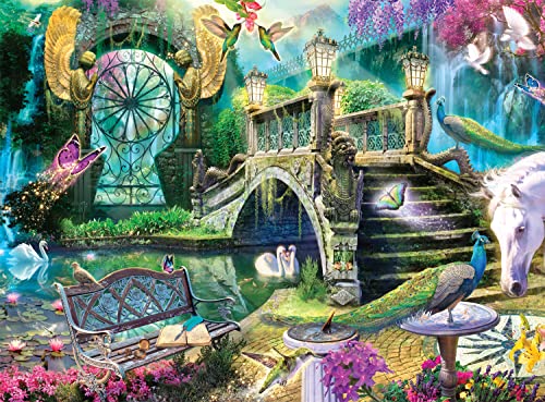 Buffalo Games - Enchanted Garden – 1000-teiliges Puzzle für Erwachsene, herausforderndes Puzzle, perfekt für Spieleabende – 1000 Teile fertige Größe ist 26,75 x 19,75 cm von Buffalo Games