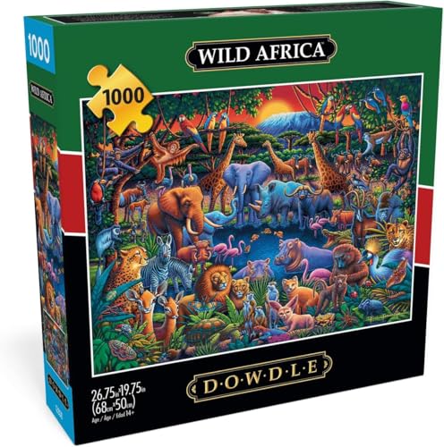 Buffalo Games - Eric Dowdle - Wildes Afrika - 1000-teiliges Puzzle für Erwachsene - Herausforderndes Puzzle perfekt für Spieleabende - Fertige Größe ist 26,75 x 19,75 cm von Buffalo Games