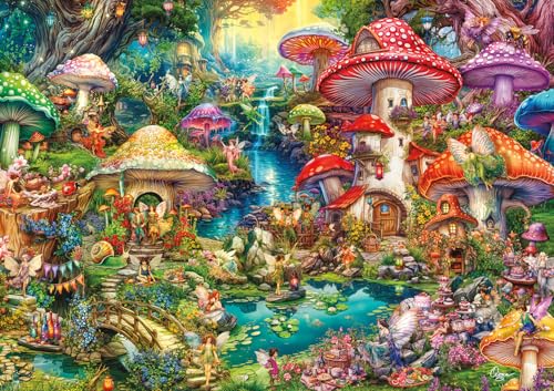 Buffalo Games - Gold - Aimee Stewart - Merry Mushroom Village Picnic - 500 Teile Puzzle für Erwachsene - Herausforderndes Puzzle perfekt für Spieleabende Buffalo Games - Gold - Aimee Stewart - Merry Mushroom Village Picnic - 500 Teile Puzzle für Erwachsene - Herausforderndes Puzzle perfekt für Spieleabende von Buffalo Games