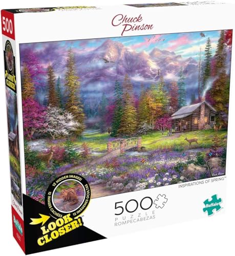 Buffalo Games - Inspirations of Spring - 500-teiliges Puzzle mit versteckten Bildern, weiß von Buffalo Games