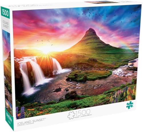 Buffalo Games - Island-Sonnenuntergang – 1500-teiliges Puzzle für Erwachsene, herausforderndes Puzzle, perfekt für Spieleabende – 1500 Teile fertige Größe ist 31,50 x 23,50 cm von Buffalo Games