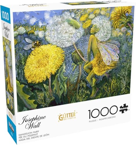 Buffalo Games Josephine Wall – Glitzer – Löwenzahnfee – 1000-teiliges Puzzle für Erwachsene – herausforderndes Puzzle perfekt für Spieleabende – Fertige Größe ist 26,75 x 19,75 cm von Buffalo Games