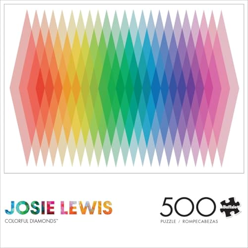 Buffalo Games – Josie Lewis – Bunte Diamanten – 500 Stück Puzzle für Erwachsene herausfordernde Puzzle perfekt für Spielabende – 500 Stück fertige Größe ist 21,25 x 15,00 von Buffalo Games