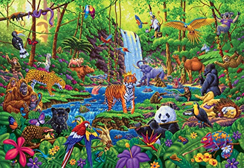 Buffalo Games - Jungle Jumble – 2000-teiliges Puzzle für Erwachsene, herausforderndes Puzzle, perfekt für Spieleabende – 2000 Teile fertige Größe ist 38,50 x 26,50 cm von Buffalo Games