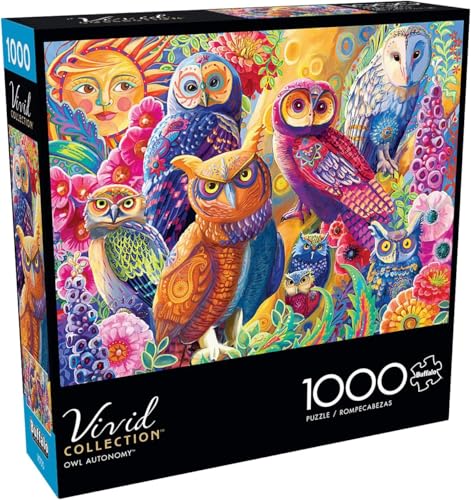 Buffalo Games - Laura Audi - Eule Autonomie - 1000 Teile Puzzle für Erwachsene - Herausforderndes Puzzle perfekt für Spieleabende - Fertige Größe ist 26,75 x 19,75 cm von Buffalo Games