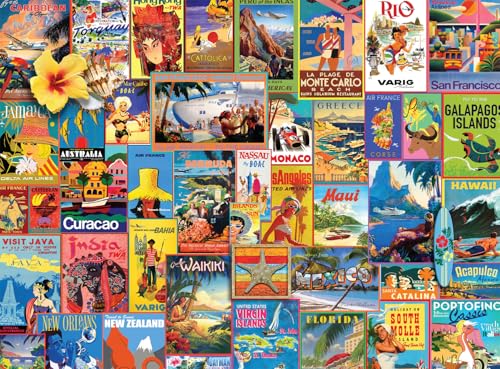 Buffalo Games - Lewis T Johnson - Exotic Destinations - 1000-teiliges Puzzle für Erwachsene - Herausforderndes Puzzle perfekt für Spieleabende - Fertige Größe ist 26,75 x 19,75 cm von Buffalo Games