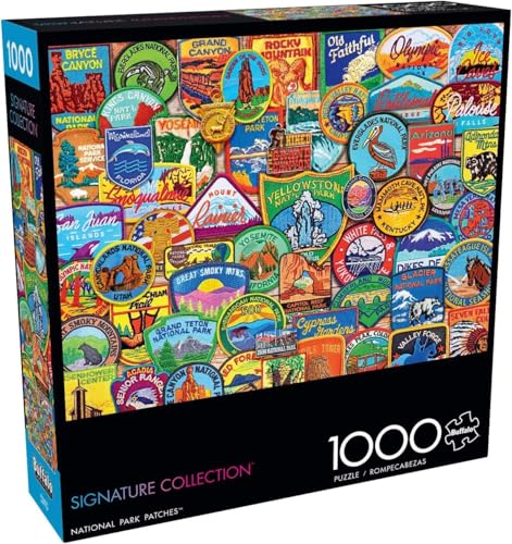 Buffalo Games - Lewis T. Johnson - National Park Patches - 1000-teiliges Puzzle für Erwachsene herausforderndes Puzzle perfekt für Spieleabende - Fertige Puzzle-Größe ist 26,75 x 19,75 cm von Buffalo Games