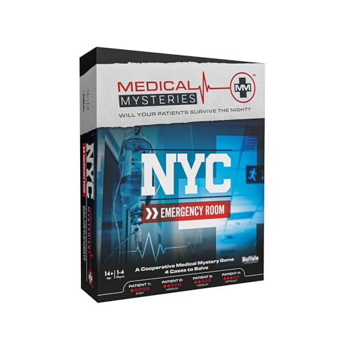 Buffalo Games Medical Mysteries: NYC Emergency Room – Neues Basisspiel für die Nacht – Fluchtraum – kooperatives Strategiespiel – Partyspiel für Erwachsene – ab 14 Jahren Buffalo Games Medical Mysteries: NYC Emergency Room – Neues Basisspiel für die Nacht – Fluchtraum – kooperatives Strategiespiel – Partyspiel für Erwachsene – ab 14 Jahren von Buffalo Games