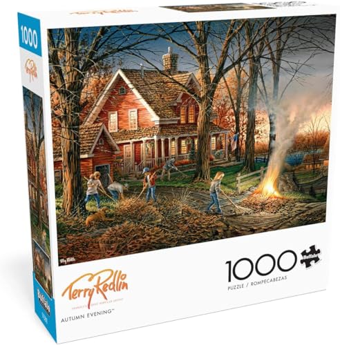 Buffalo Games Terry Redlin – Herbstabend – 1000-teiliges Puzzle für Erwachsene – herausforderndes Puzzle perfekt für Spieleabende – Fertige Größe ist 26,75 x 19,75 cm von Buffalo Games