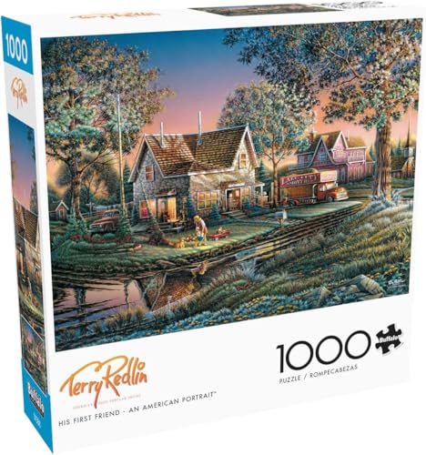 Buffalo Games - Terry Redlin – His First Friend – 1000-teiliges Puzzle für Erwachsene, herausforderndes Puzzle, perfekt für Spieleabende – 1000 Teile fertige Größe ist 67 x 50 cm, groß von Buffalo Games