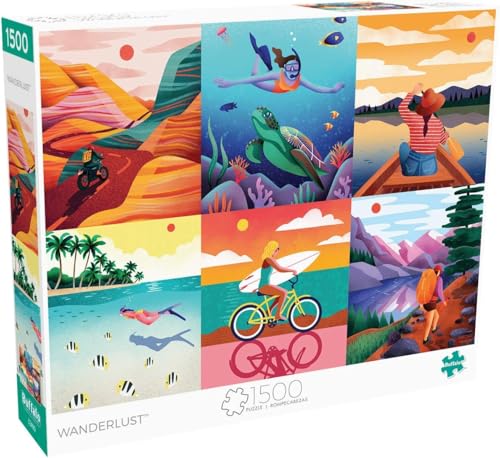 Buffalo Games - Wanderlust – 1500-teiliges Puzzle für Erwachsene, herausforderndes Puzzle, perfekt für Spieleabende – 1500 Teile fertige Größe ist 31,50 x 23,50 cm Buffalo Games - Wanderlust – 1500-teiliges Puzzle für Erwachsene, herausforderndes Puzzle, perfekt für Spieleabende – 1500 Teile fertige Größe ist 31,50 x 23,50 cm von Buffalo Games