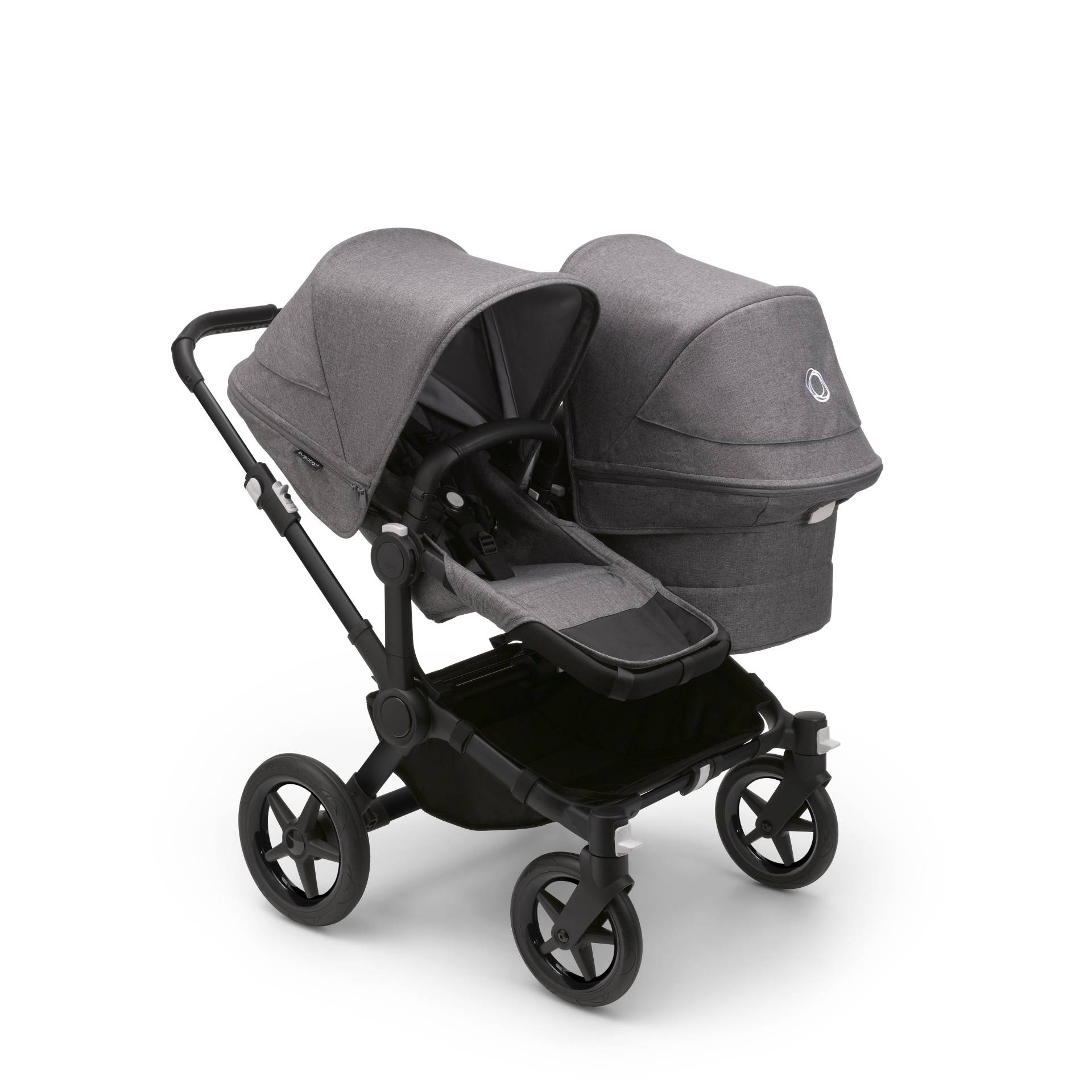 Bugaboo Donkey5 Duo Stroller - Black/Grey Melange Bugaboo Donkey5 Duo Stroller - Black/Grey Melange von Bugaboo